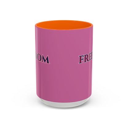 Freedom, Pink Accent Mug by theGreenDragonTavern.shop