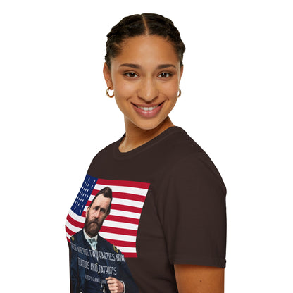 "Traitors and Patriots" Ulysses Grant Dark colors Unisex T-Shirt by theGreenDragonTavern.shop