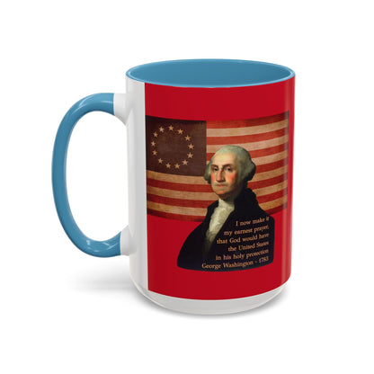 Washington's Earnest Prayer Red Accent Mug by theGreenDragonTavern.shop