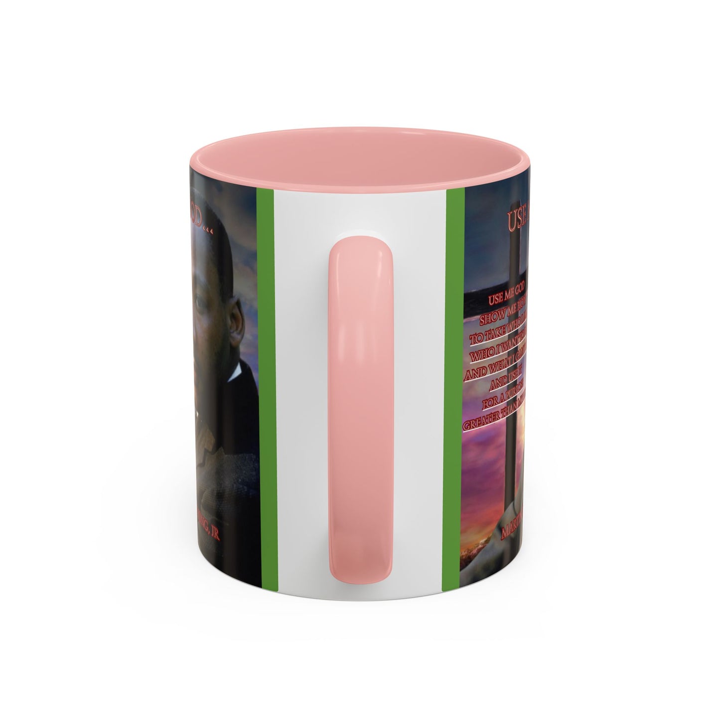 Use Me God, MLK Jr Green Accent Mug by theGreenDragonTavern.shop