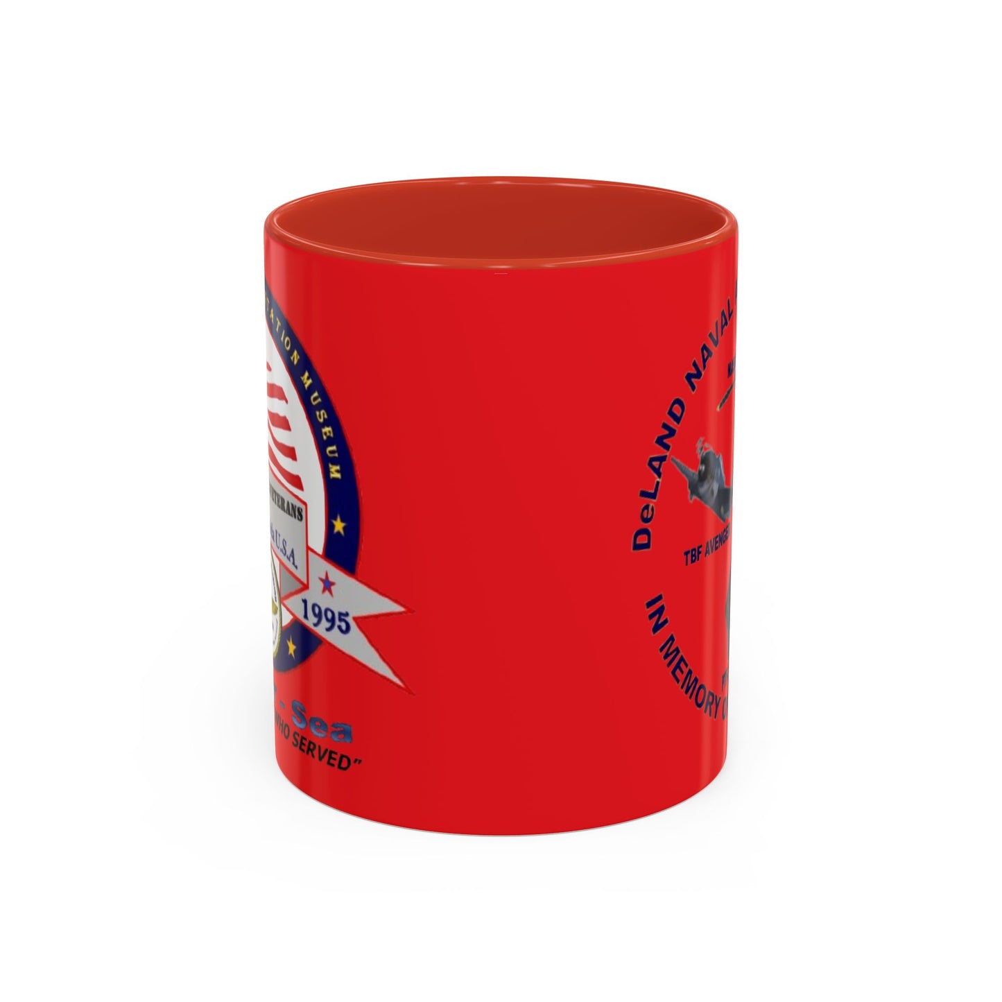 DNASM 2-sided, Founding & Student Art Red Accent Mug by theGreenDragonTavern.shop
