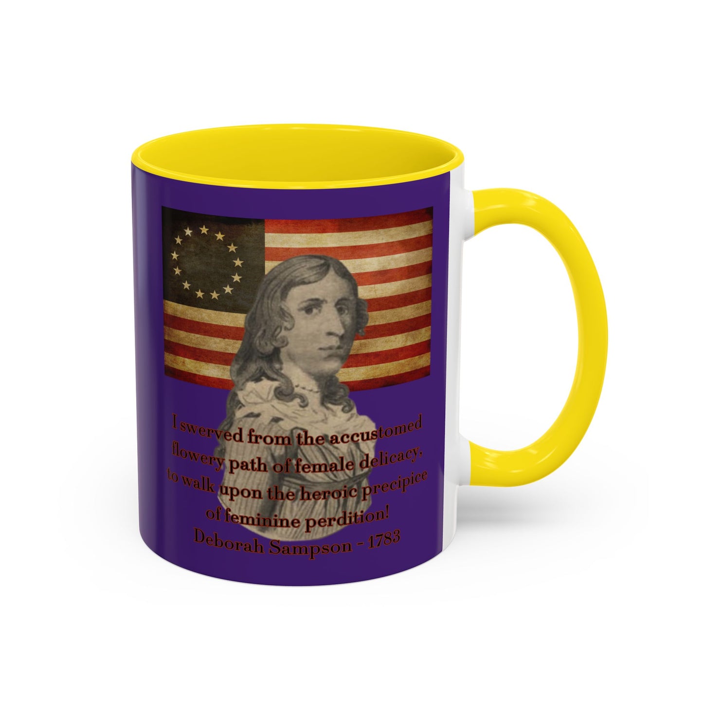 Deborah Sampson, America's Mulan Dark Purple Accent Mug by theGreenDragonTavern.shop