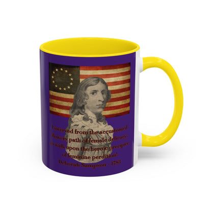 Deborah Sampson, America's Mulan Dark Purple Accent Mug by theGreenDragonTavern.shop