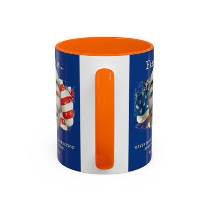 Ronald Reagan Freedom Vendetta Blue Accent Mug by theGreenDragonTavern.shop