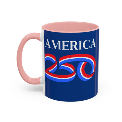 America 250 Dark Blue Accent Mug by theGreenDragonTavern.shop
