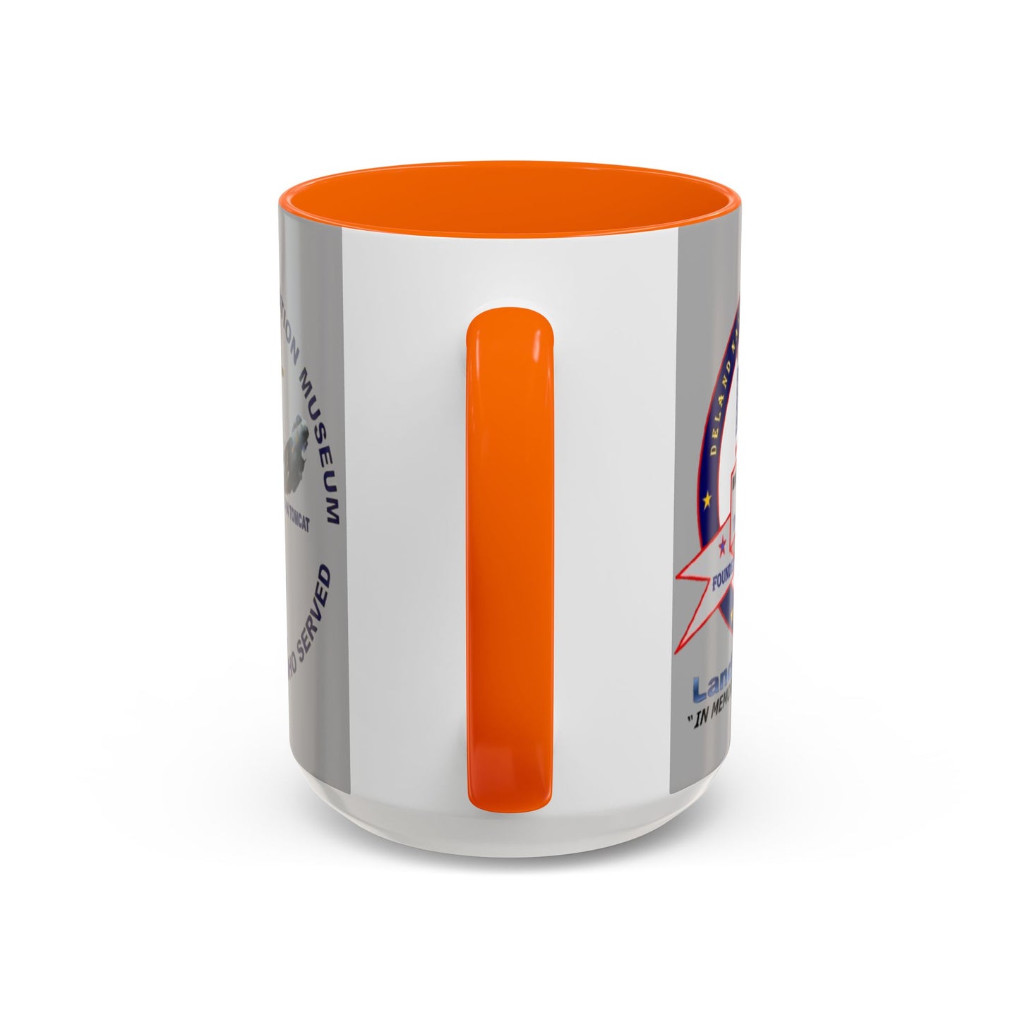 DNASM 2-sided, Founding & Student Art Light Grey Accent Mug by theGreenDragonTavern.shop