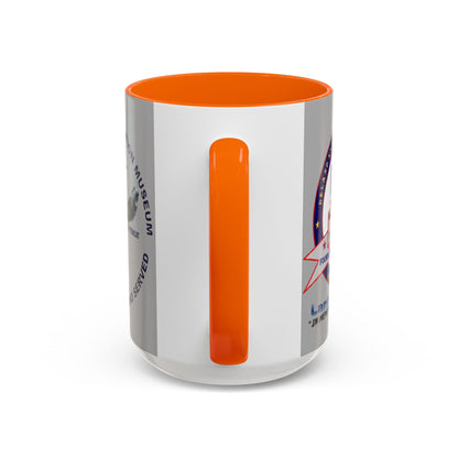 DNASM 2-sided, Founding & Student Art Light Grey Accent Mug by theGreenDragonTavern.shop