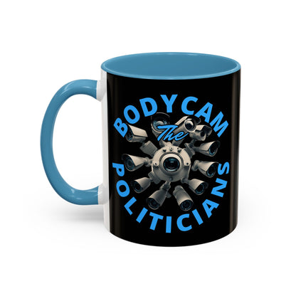 Bodycam the Politicians Cameras Black Accent Mug by theGreenDragonTavern.shop
