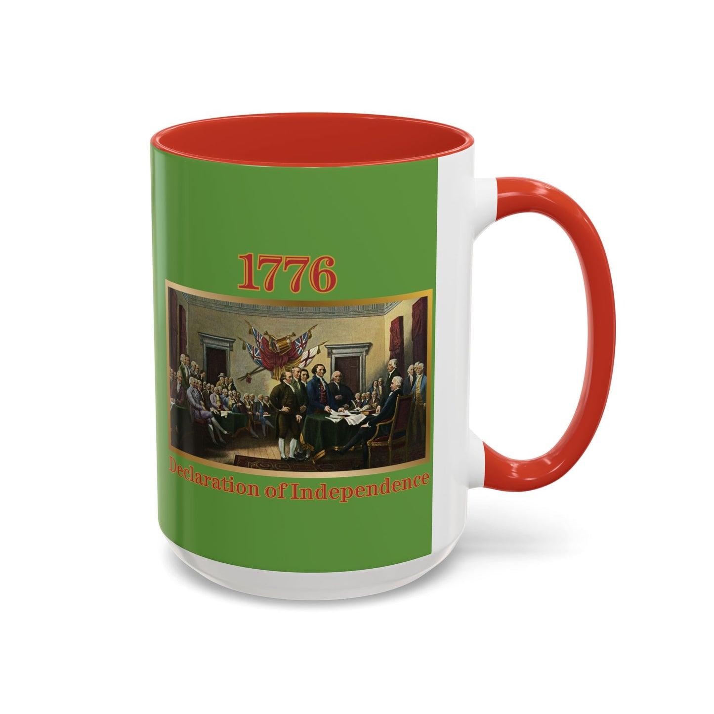 Declaration of Independence Green Accent Mug by theGreenDragonTavern.shop