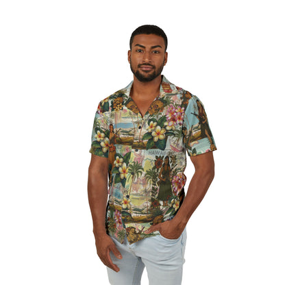 Pineapple Posterior Hawaiian Camp Shirt by theGreenDragonTavern.shop