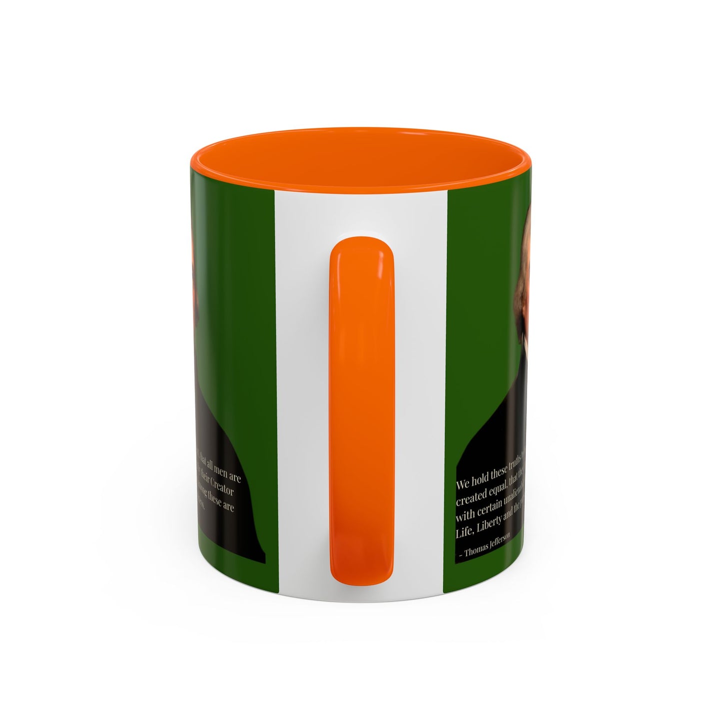 We hold these truths to be self-evident Dark Green Accent Mug by theGreenDragonTavern.shop