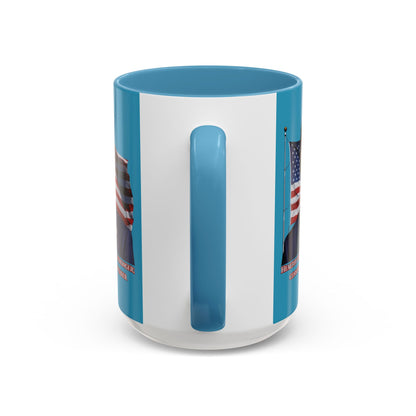 Charlie Kirk, Healthy Debate Turquoise Accent Mug by theGreenDragonTavern.shop