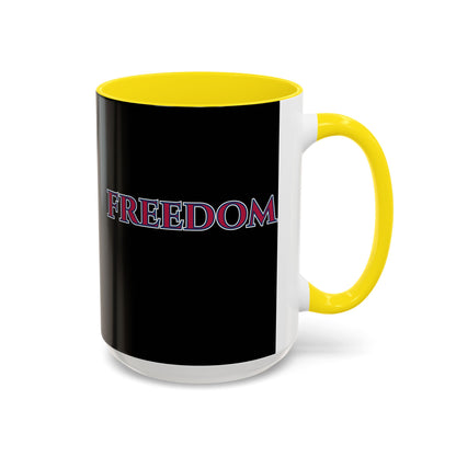 Freedom, Black Accent Mug by theGreenDragonTavern.shop