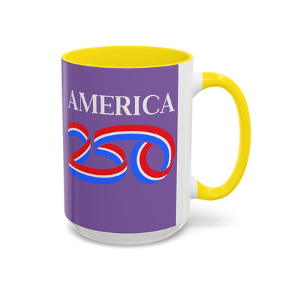 America 250 Light Purple Accent Mug by theGreenDragonTavern.shop