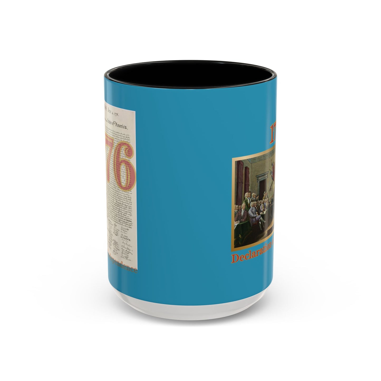 Declaration of Independence Turquoise Accent Mug by theGreenDragonTavern.shop