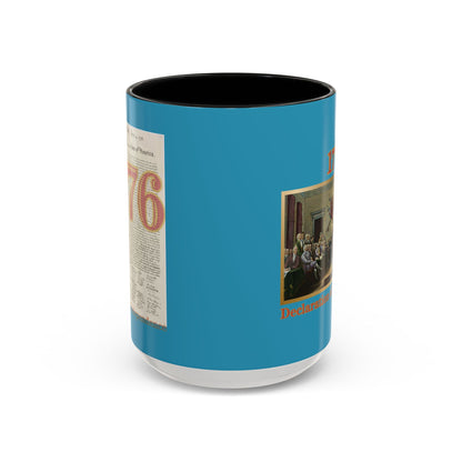 Declaration of Independence Turquoise Accent Mug by theGreenDragonTavern.shop