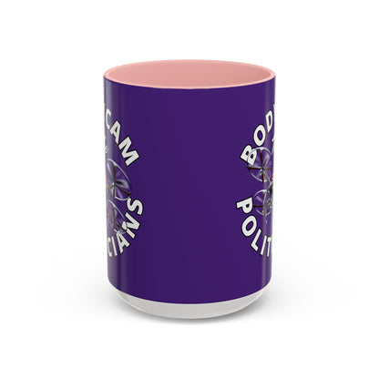Bodycam the Politicians Drone Dark Purple Accent Mug by theGreenDragonTavern.shop