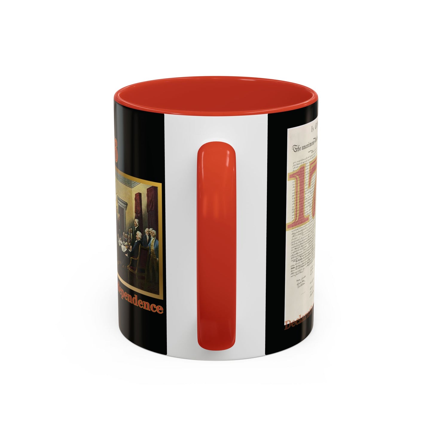 Declaration of Independence Black Accent Mug by theGreenDragonTavern.shop