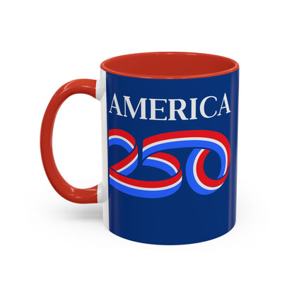 America 250 Dark Blue Accent Mug by theGreenDragonTavern.shop
