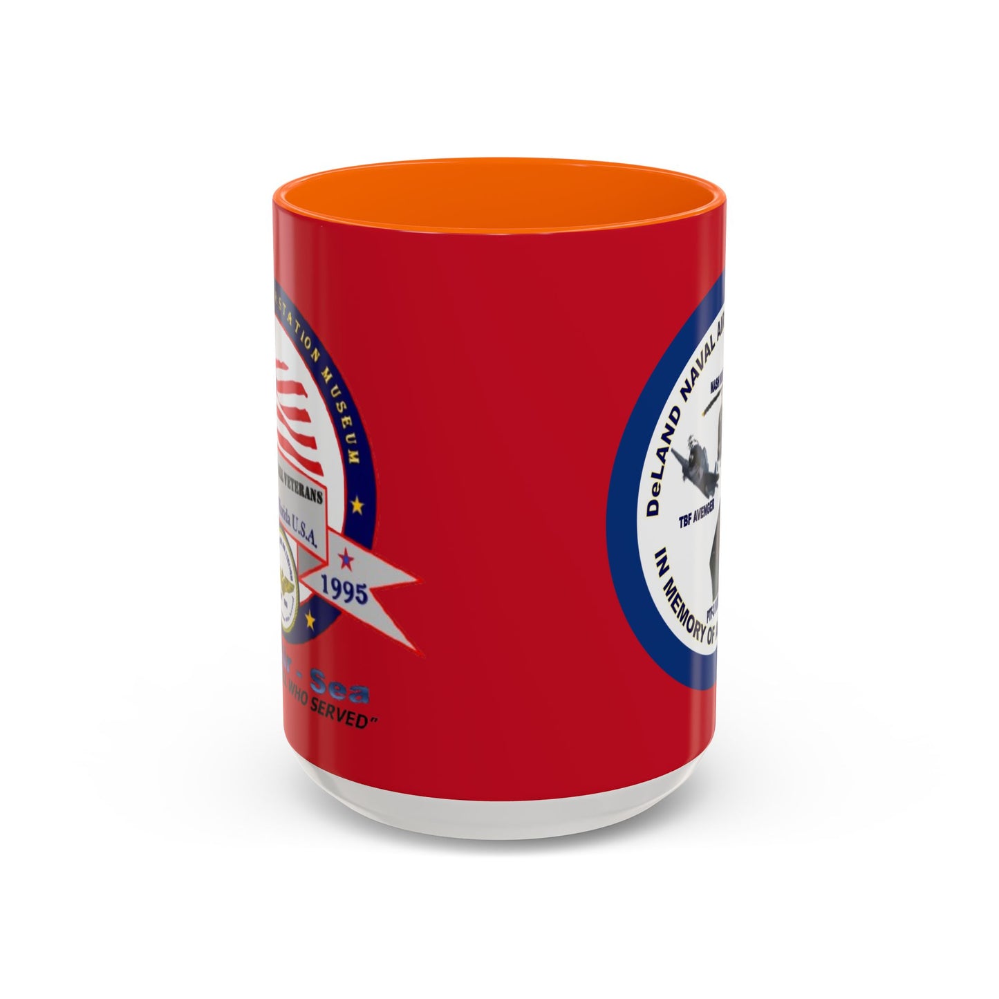 DNASM 2-sided, Founding & Student Art w/Navy Ring Red Accent Mug by theGreenDragonTavern.shop