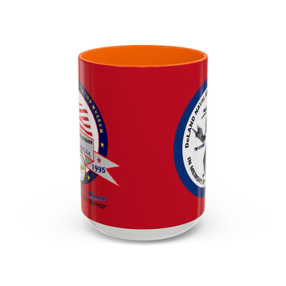 DNASM 2-sided, Founding & Student Art w/Navy Ring Red Accent Mug by theGreenDragonTavern.shop