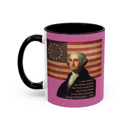 Washington's Earnest Prayer Pink Accent Mug by theGreenDragonTavern.shop