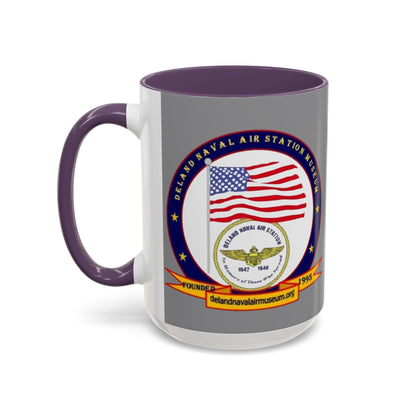 DeLand Naval Air Station Museum Grey Accent Mug by theGreenDragonTavern.shop
