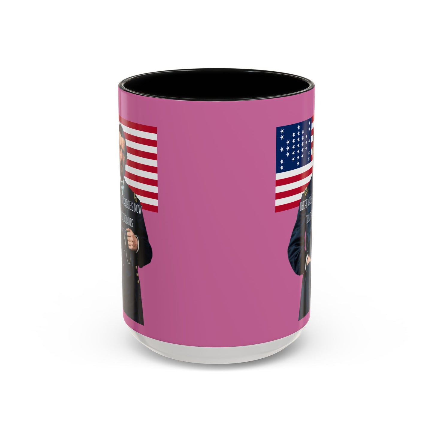 "Traitors and Patriots" Ulysses Grant Pink Accent Mug by theGreenDragonTavern.shop