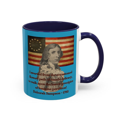 Deborah Sampson, America's Mulan Turquoise Accent Mug by theGreenDragonTavern.shop
