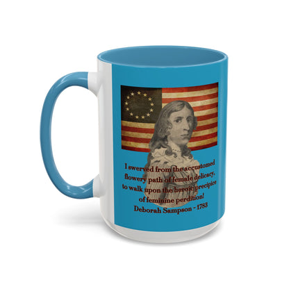 Deborah Sampson, America's Mulan Turquoise Accent Mug by theGreenDragonTavern.shop