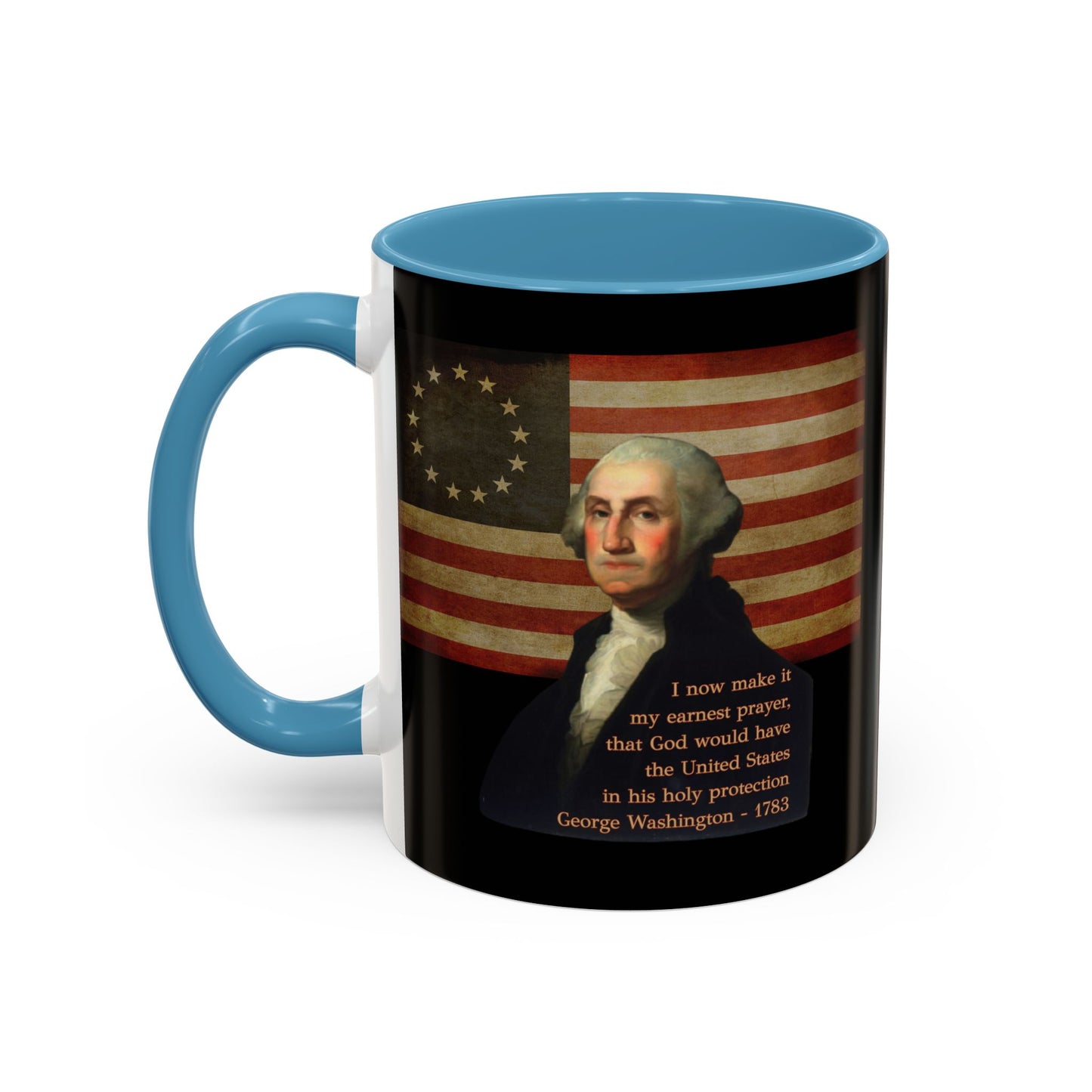 Washington's Earnest Prayer Black Accent Mug by theGreenDragonTavern.shop