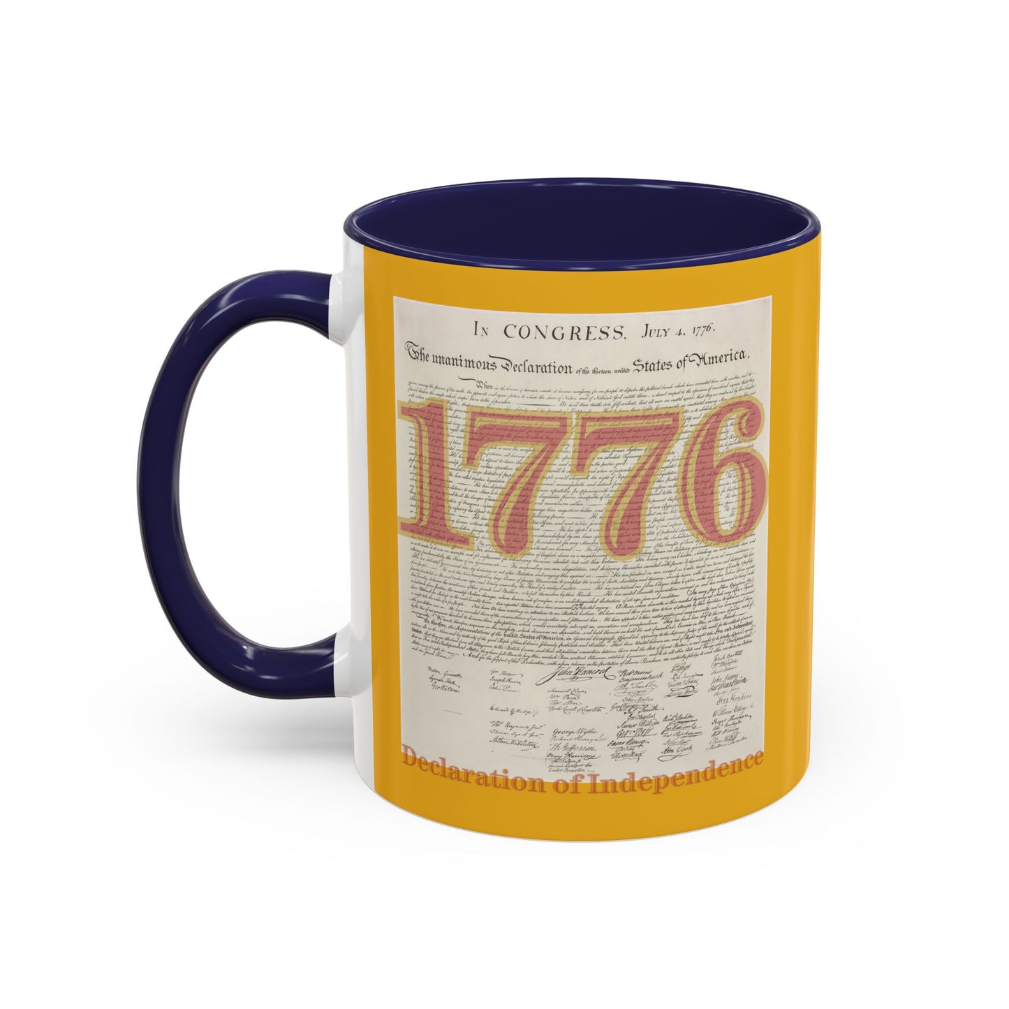 Declaration of Independence Yellow Accent Mug by theGreenDragonTavern.shop