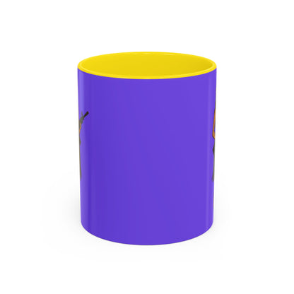 Hula Girl Packin' Heat Light Purple Accent Mug by theGreenDragonTavern.shop