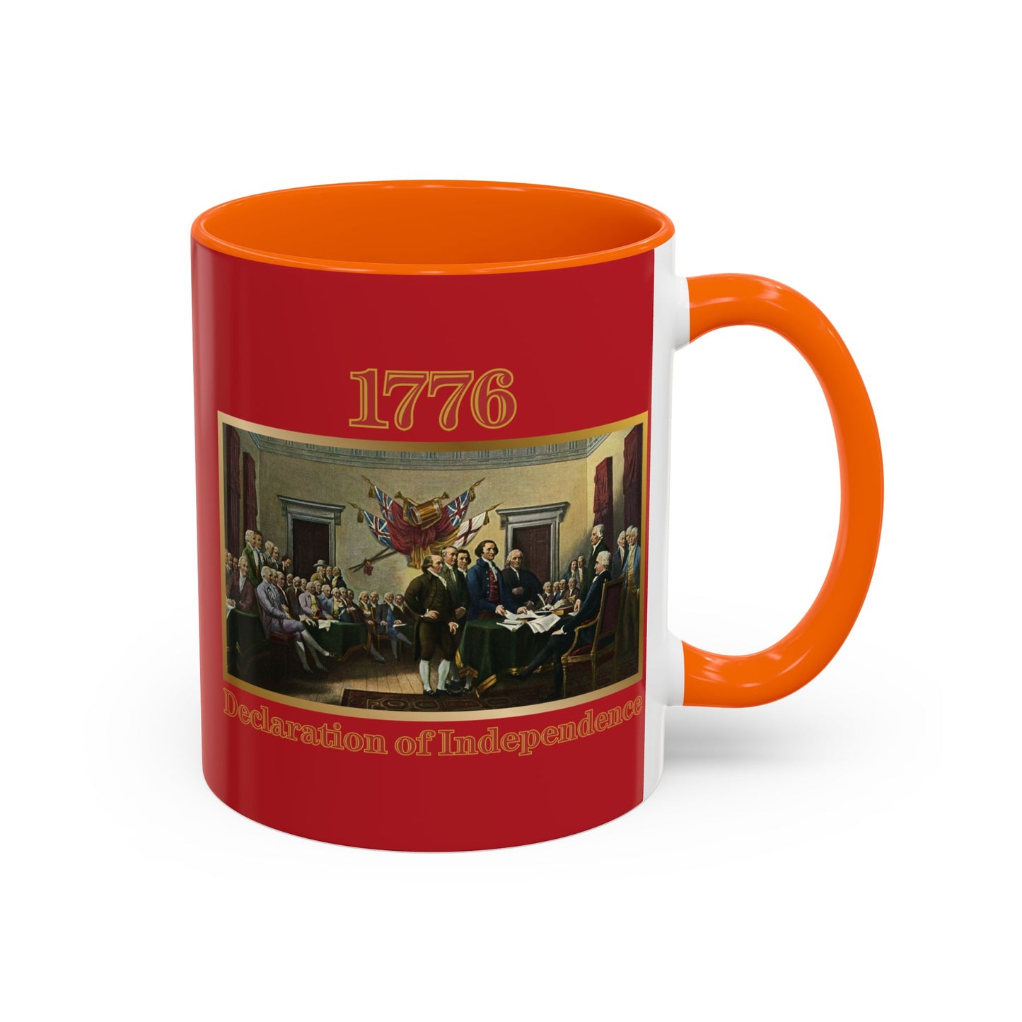 Declaration of Independence Red Accent Mug by theGreenDragonTavern.shop