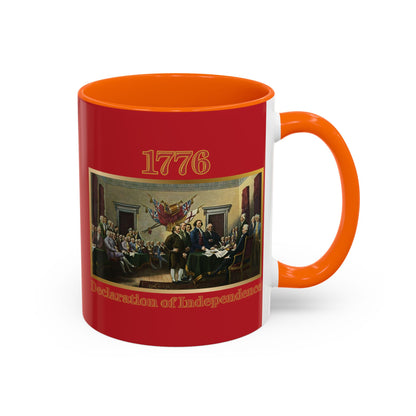 Declaration of Independence Red Accent Mug by theGreenDragonTavern.shop