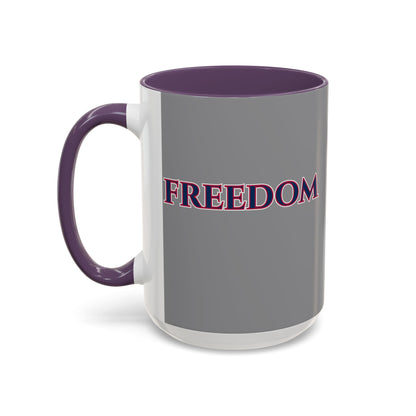 Freedom, Grey Accent Mug by theGreenDragonTavern.shop