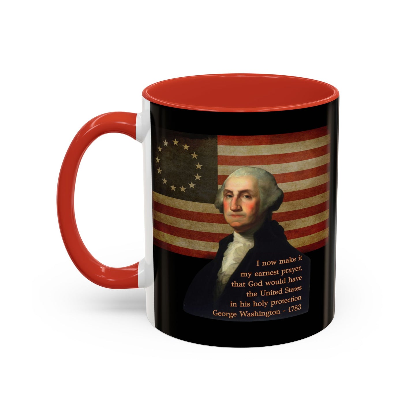 Washington's Earnest Prayer Black Accent Mug by theGreenDragonTavern.shop