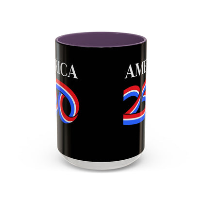 America 250 Black Accent Mug by theGreenDragonTavern.shop