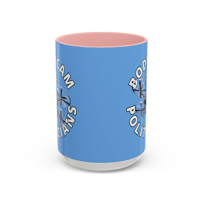 Bodycam the Politicians Drone Light Blue Accent Mug by theGreenDragonTavern.shop