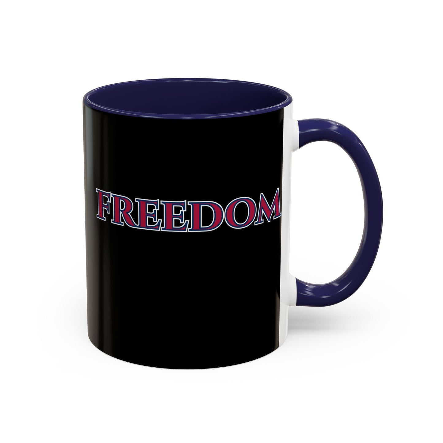 Freedom, Black Accent Mug by theGreenDragonTavern.shop