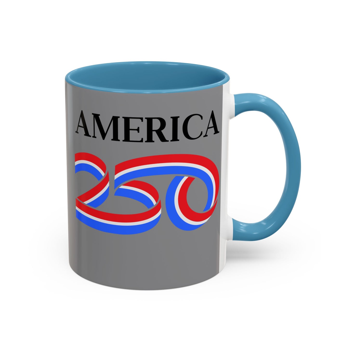 America 250 Grey Accent Mug by theGreenDragonTavern.shop