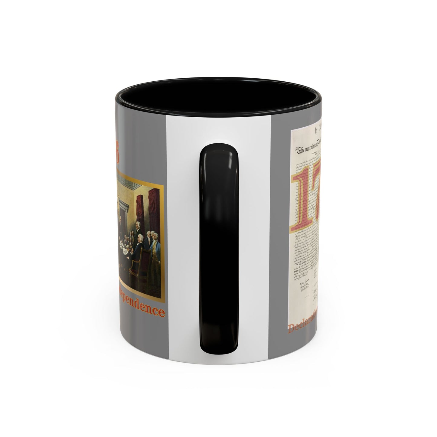 Declaration of Independence Grey Accent Mug by theGreenDragonTavern.shop