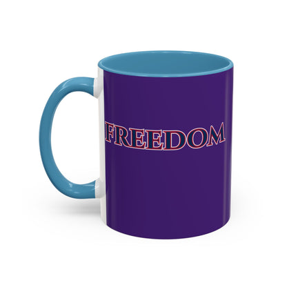 Freedom, Dark Purple Accent Mug by theGreenDragonTavern.shop