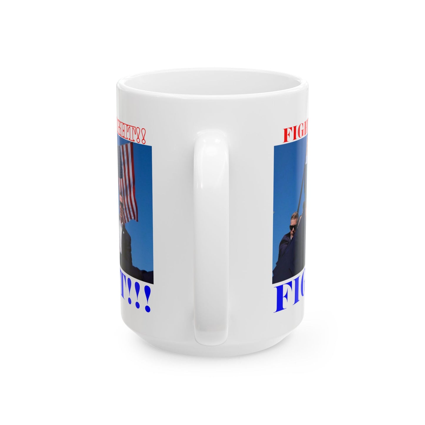 FIGHT! FIGHT!! FIGHT!!! White Mug by theGreenDragonTavern.shop