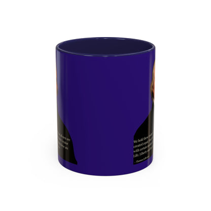 We hold these truths to be self-evident Dark Purple Accent Mug by theGreenDragonTavern.shop
