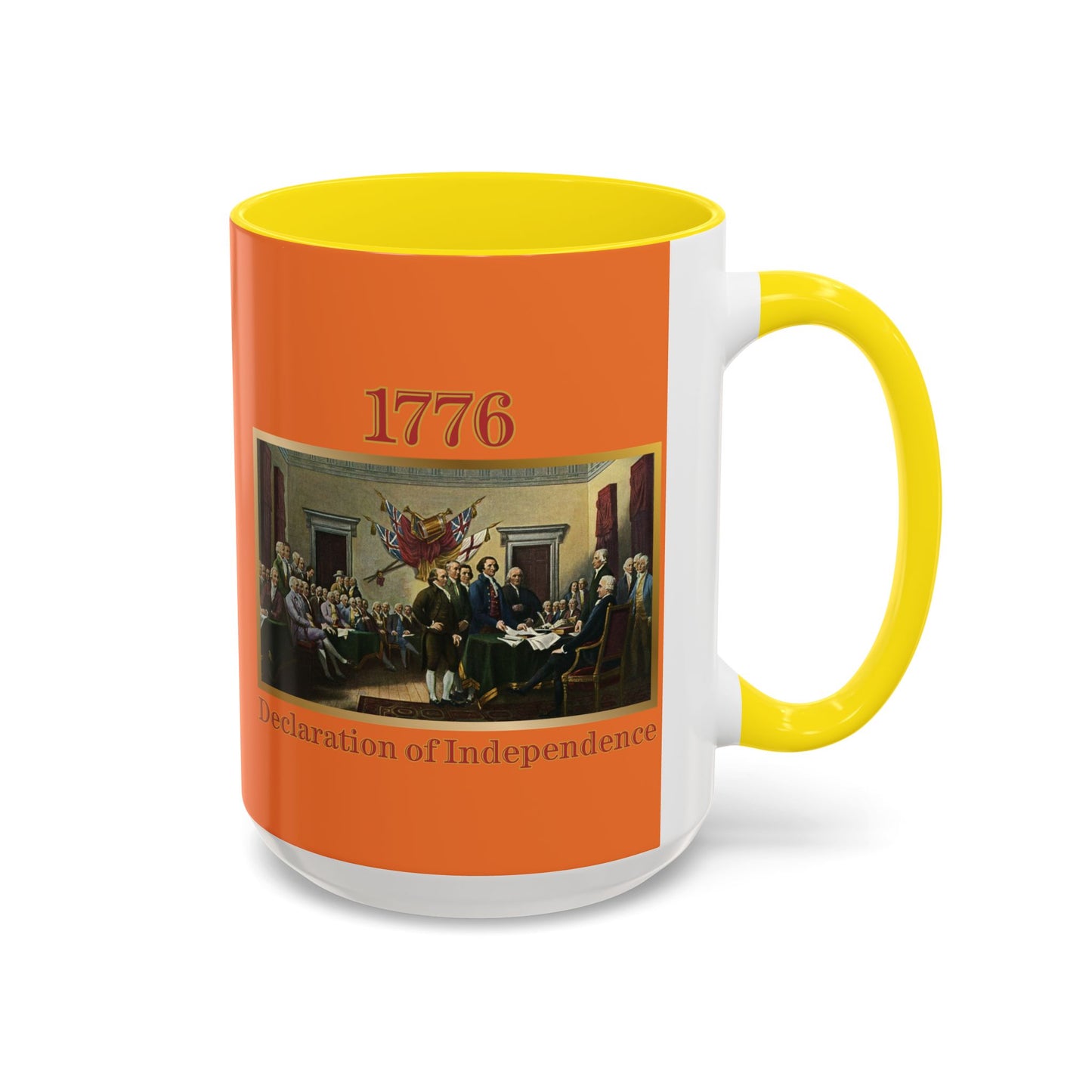 Declaration of Independence Orange Accent Mug by theGreenDragonTavern.shop