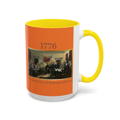 Declaration of Independence Orange Accent Mug by theGreenDragonTavern.shop