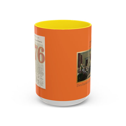 Declaration of Independence Orange Accent Mug by theGreenDragonTavern.shop