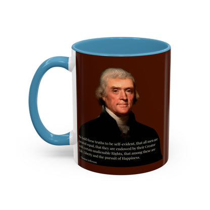 We hold these truths to be self-evident Brown Accent Mug by theGreenDragonTavern.shop