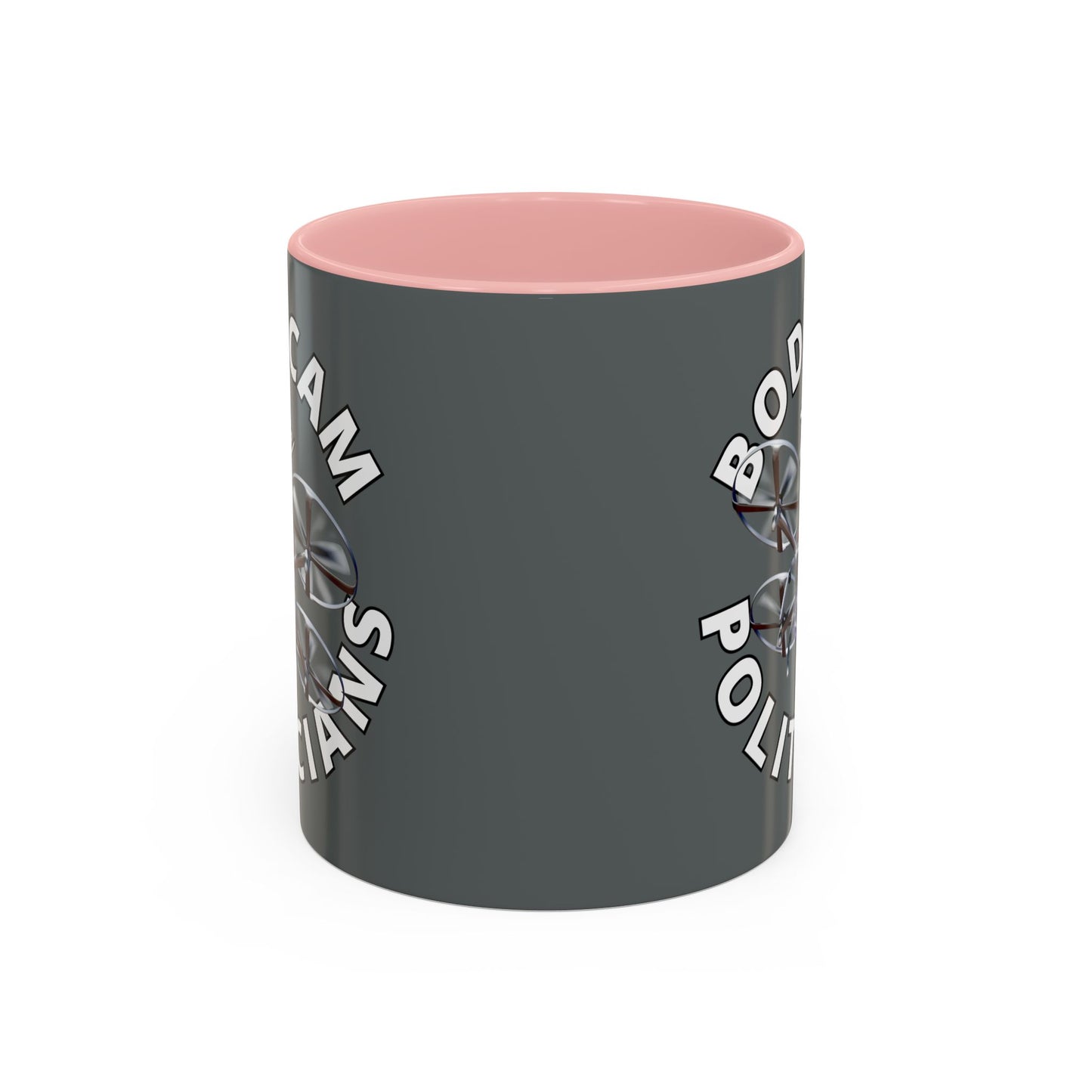 Bodycam the Politicians Drone Grey Accent Mug by theGreenDragonTavern.shop